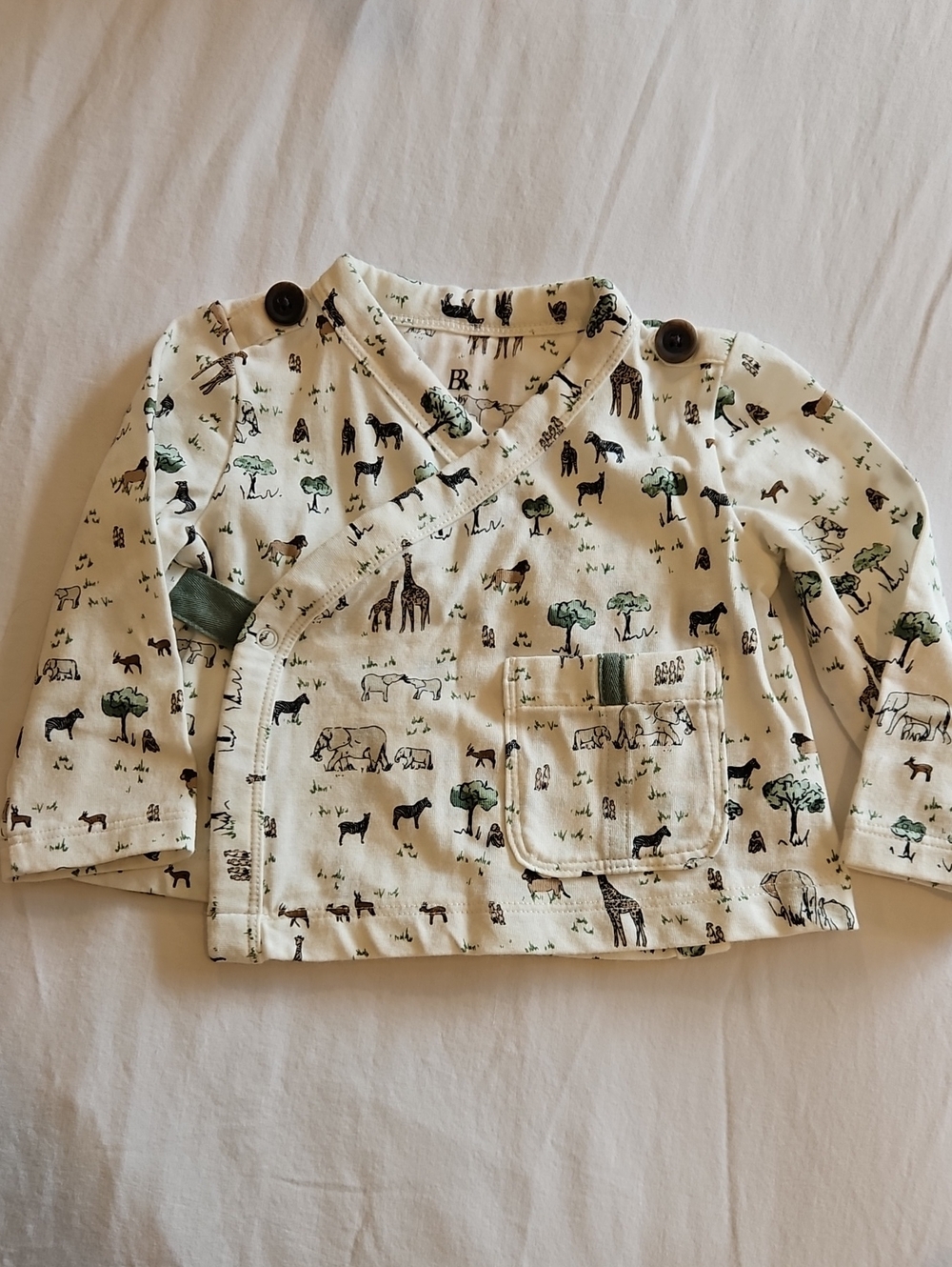 Banana Republic Cream Safari Print Kimono Top
